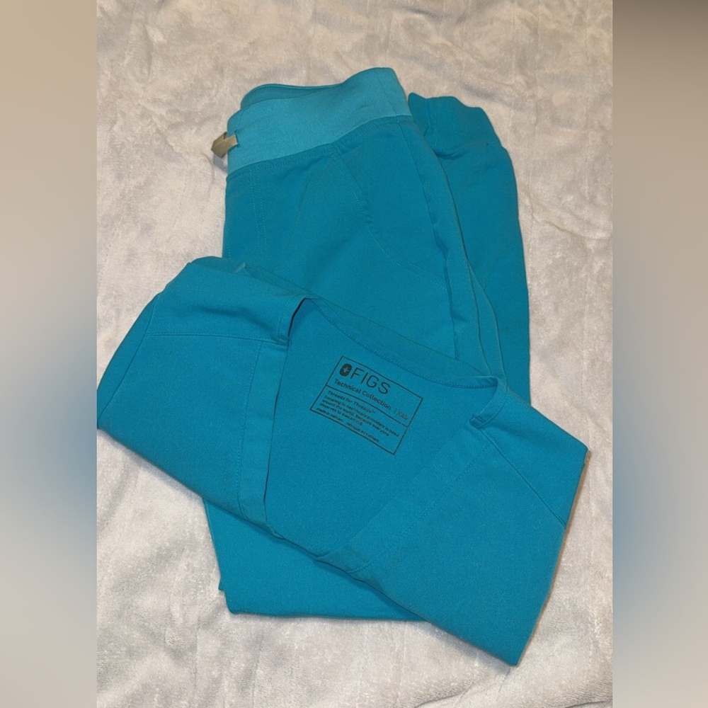 XXS Figs Vibrant Blue Scrub Set